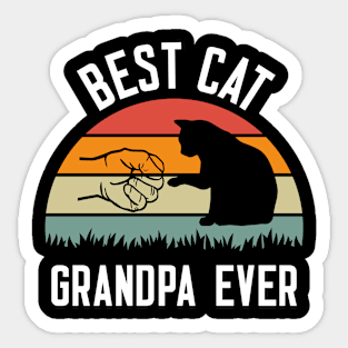 Best Cat Grandpa Ever Cat Lover Grandpa Sticker